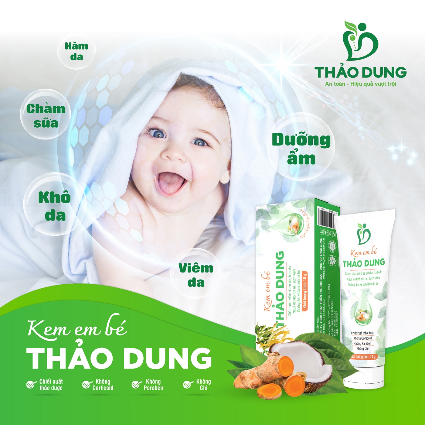 Công dụng của kem em bé Thảo Dung